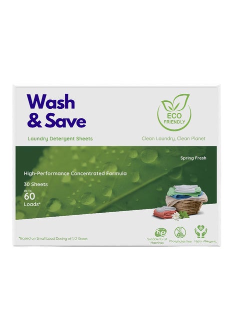 Liquidless Laundry Detergent Sheets Fresh Scent