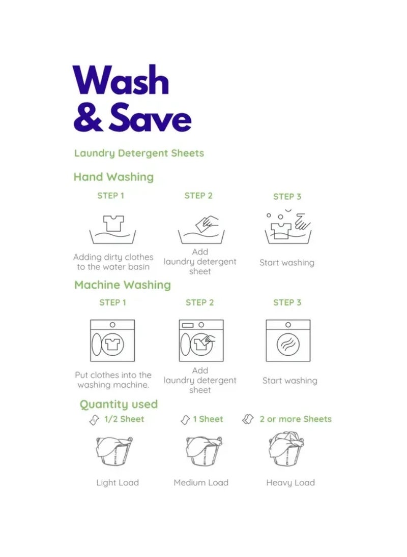 Liquidless Laundry Detergent Sheets Fresh Scent