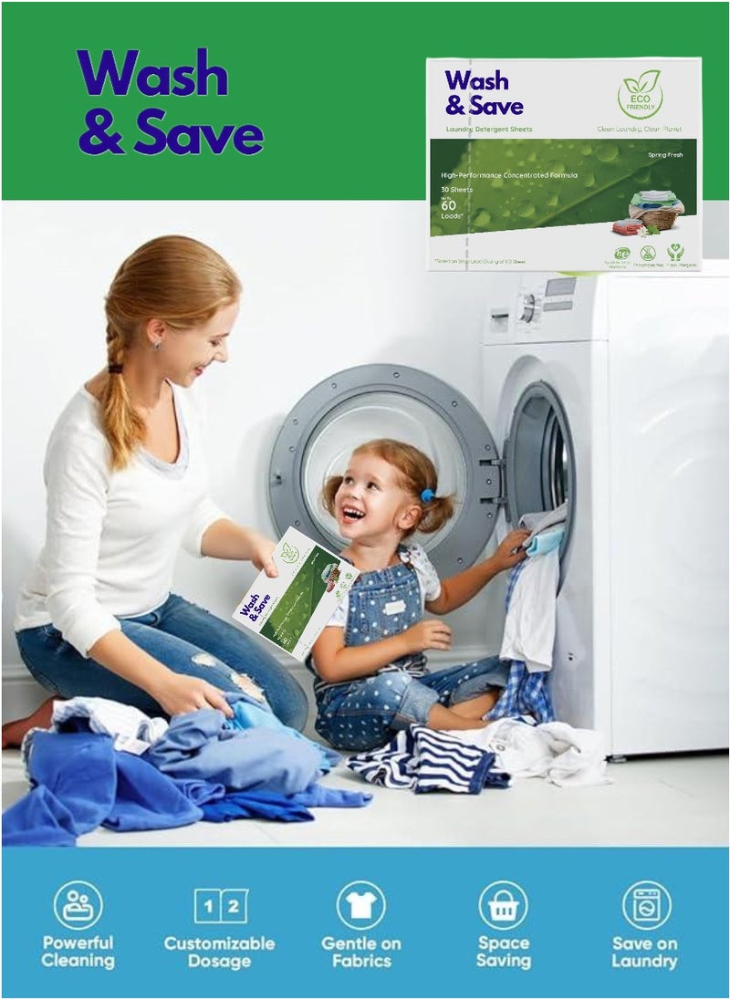 Liquidless Laundry Detergent Sheets Fresh Scent