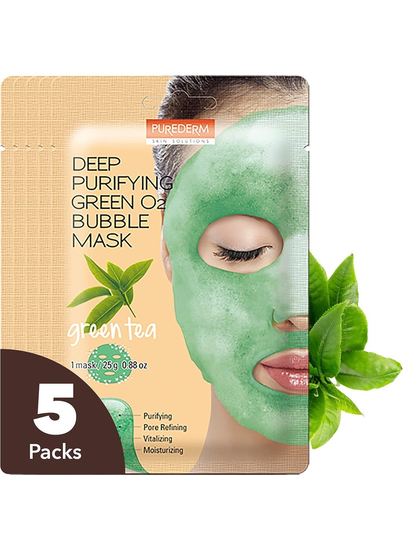 Purederm Deep Purifying Green O2 Bubble Mask - Image 1