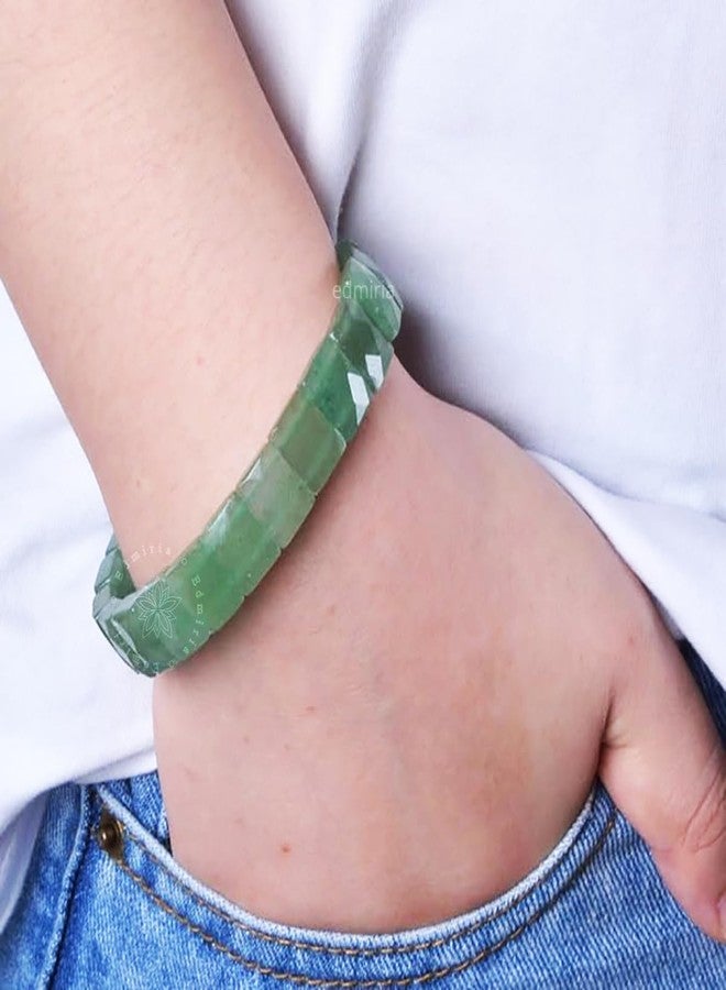 EDMIRIA Green Aventurine Bracelet for Men & Women - Reiki Crystals Healing Chakra Aura (RECTANGLE) - Image 5