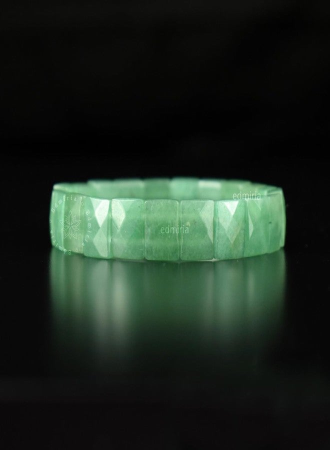 EDMIRIA Green Aventurine Bracelet for Men & Women - Reiki Crystals Healing Chakra Aura (RECTANGLE) - Image 3