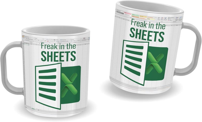 LPVLUX Freak In The Sheets Mug, Funny Spreadsheet Mug Great Gifts For Coworkers, Accounting, Boss, Friend Gifts Christmas, Birthday, New Year Day, Shortcut Mug - Image 3