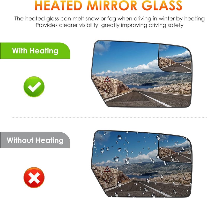 ILONPA Passenger Side Mirror Glass Replacement - Image 3