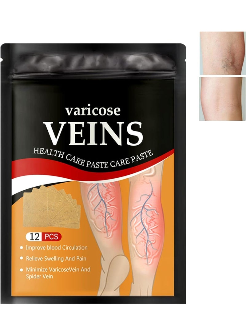 Varicose Vein Patches for Legs, Spider Veins Removal, Varicose Veins Relief Patches, Against Spider Veins, Varicose Veins & Spider Veins Extract Treatment Patches, Vein Relief Herbal Plasters - Image 1