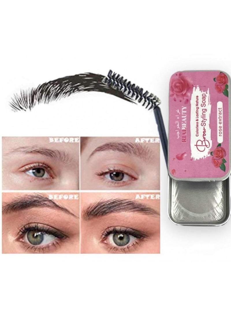 RIALBEAUTY - Colorless And Lasting Nature Brow Styling Soap Rose Extract 10 g - Image 1