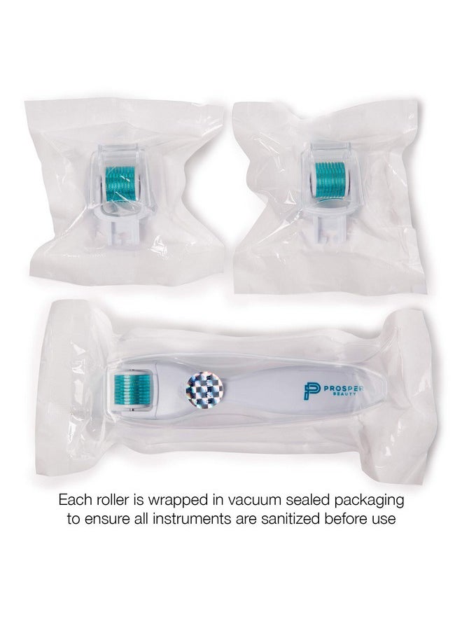 Prosper Beauty Derma Roller Microneedle 6 Piece Kit [DERMAROLL by Prosper Beauty] Face Roller with 4 Replaceable Heads Exfoliation Microdermabrasion Micro Derma Skin Care Tool Dermaplaning Microneedling  - Image 4