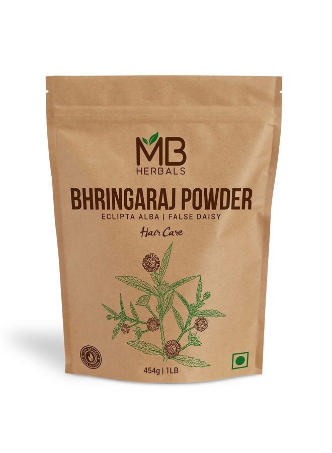 MB Herbals مسحوق بهرينغراج النقي 1 رطل | 16 أونصة / 454 جرام | مسحوق بهرينغراج النقي 100% | مكمل غذائي مسحوق إكليبتا ألبا للعناية بالشعر | بدون مواد حافظة | غير معدّل وراثيًا - Image 1