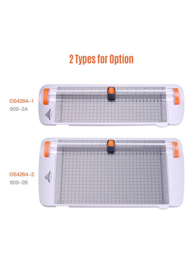 NIBEMINENT A4 Rotary Paper Cutter With Sliding Blade White - Image 4