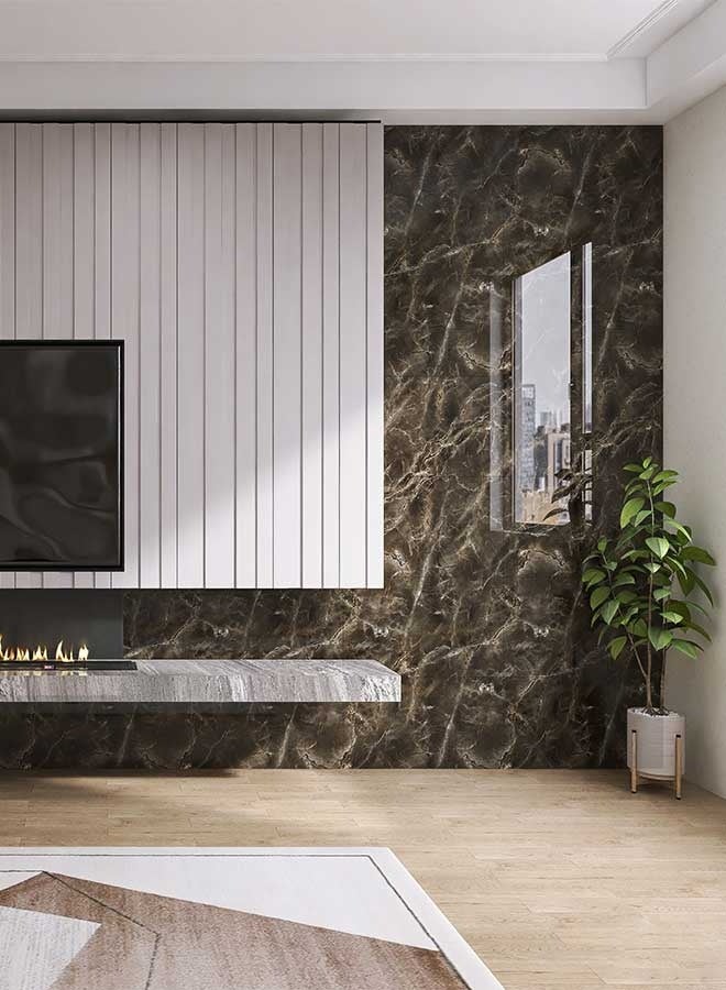 RAWAID 10-Pack Peel and Stick Black Wall Panels – Waterproof, Heat-Resistant Backsplash Tiles for Kitchen, Bathroom, Living Room, Bedroom, TV Wall – 31.5" × 15.75" - Image 4