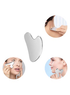 Chabeia 2PCS Stainless Steel Gua Sha Tool – Face and Body Massage Tool with Comb Edges, Suitable for Neck, Face, and Body Beauty Care  - Image 3