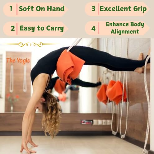 The Yogis Iyengar Wall Yoga Ropes full Set of - 2 Long Ropes with 1 Yoga Belt - Image 3