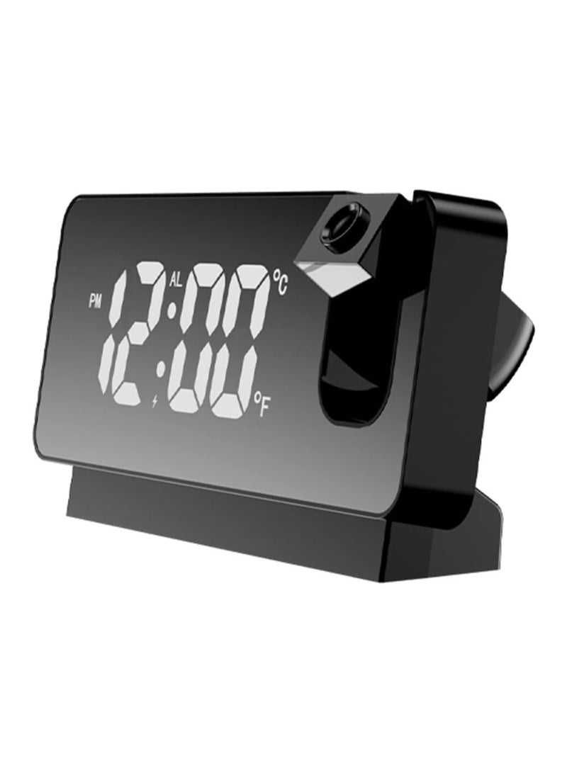 general LED Digital Smart Alarm Clock Watch Table Electronic Desktop Clock USB Clock with 180D Time Projector Snooze Humidity - Image 1