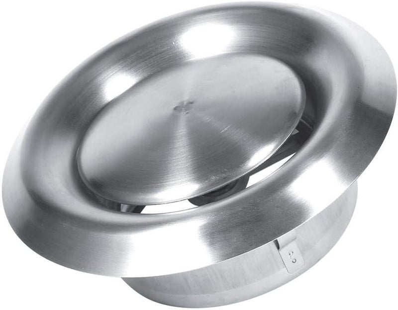 كلاراكو فتحة تهوية، فتحة تهوية قابلة للتعديل في الحائط والسقف من الفولاذ المقاوم للصدأ، غطاء قناة تهوية تهوية دائرية للمنزل، مصدر عادم (100 مم) - Image 1