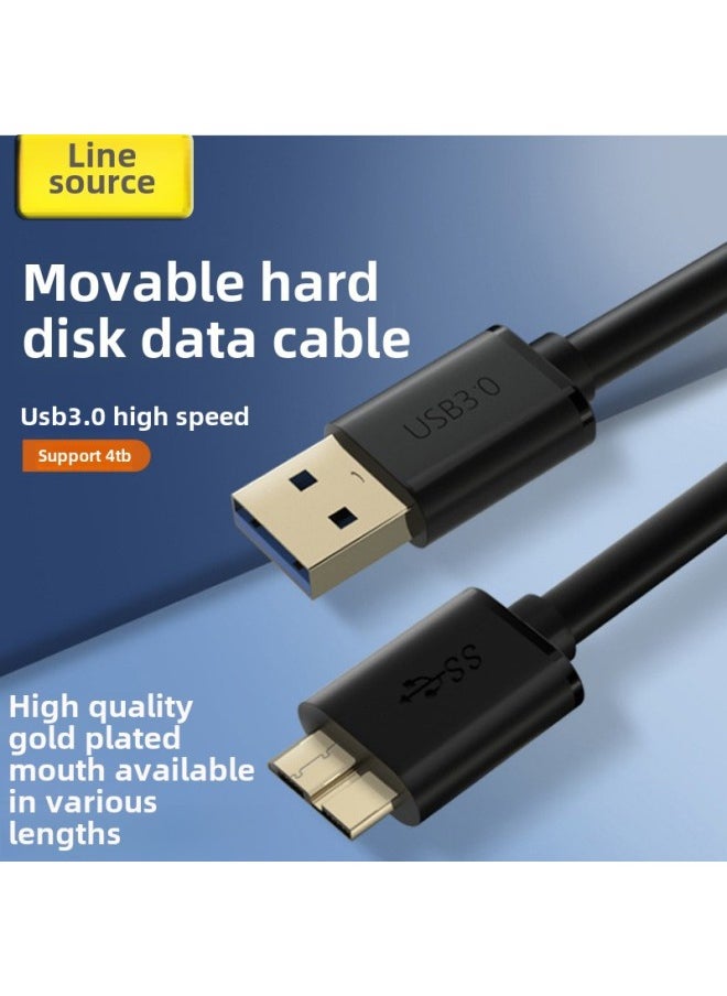 ماركة غير محددة كابل بيانات القرص الصلب المحمول USB3.0 Micro B Usb3.0 إلى Microb USB 3.0 كابل بيانات - اللون: [النوع C إلى Micro-B] مطلي باللون الأسود/الفضة - الطول: 1 متر  - Image 2