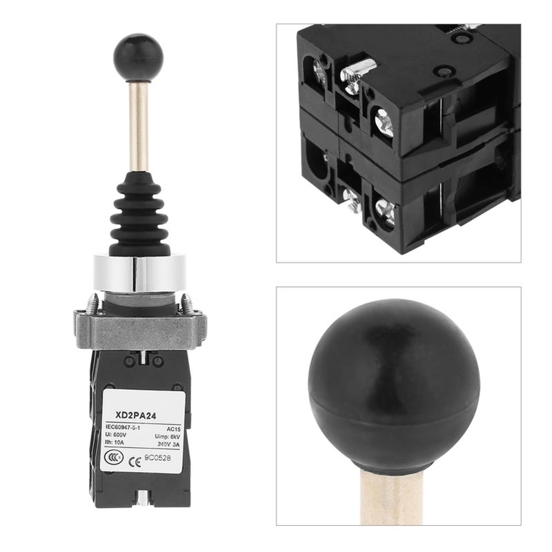 1pc Joystick Controllers Spring Return Switch 4 Position Joy Stick Control Replacement Black - Image 5