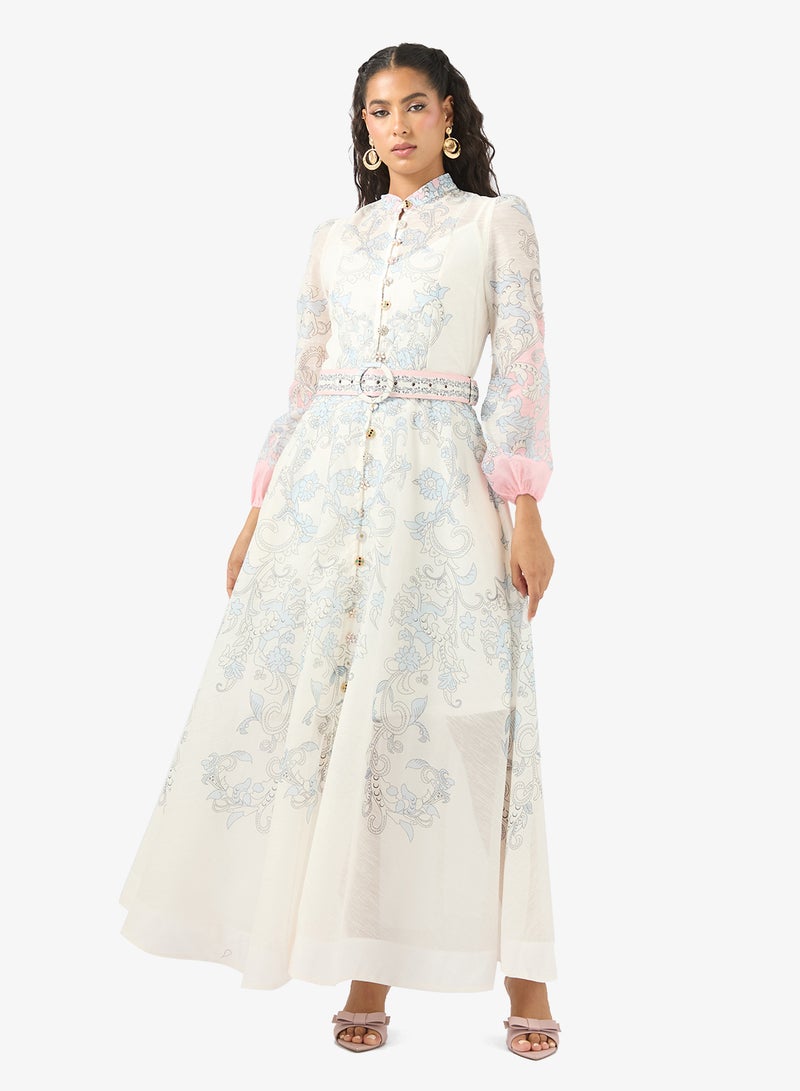 خزانة فستان بطبعة تجريدية - Image 1