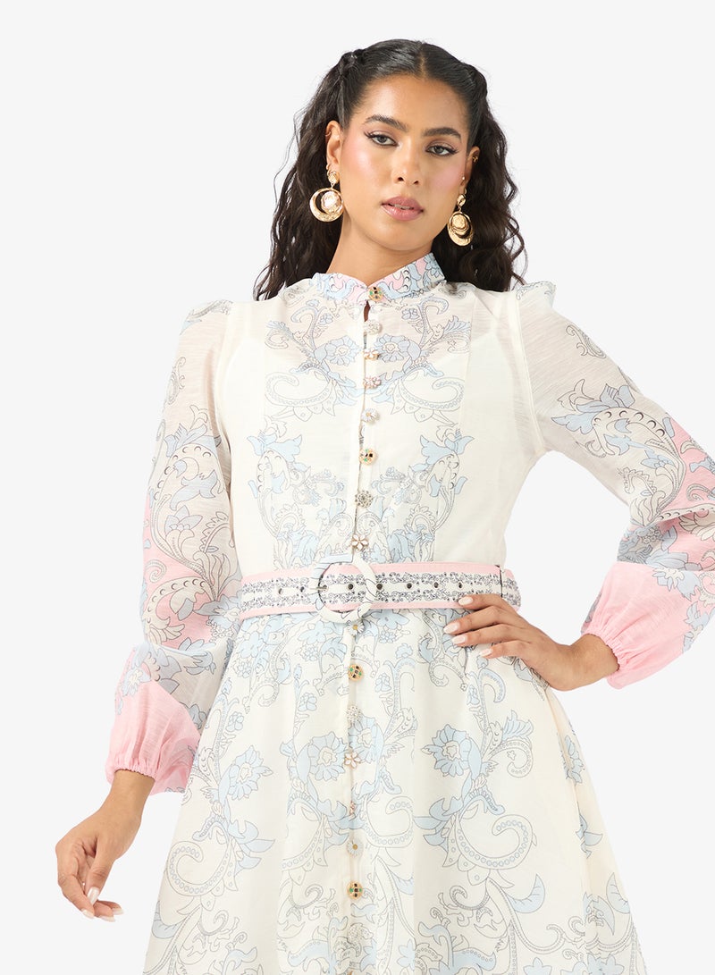 خزانة فستان بطبعة تجريدية - Image 3