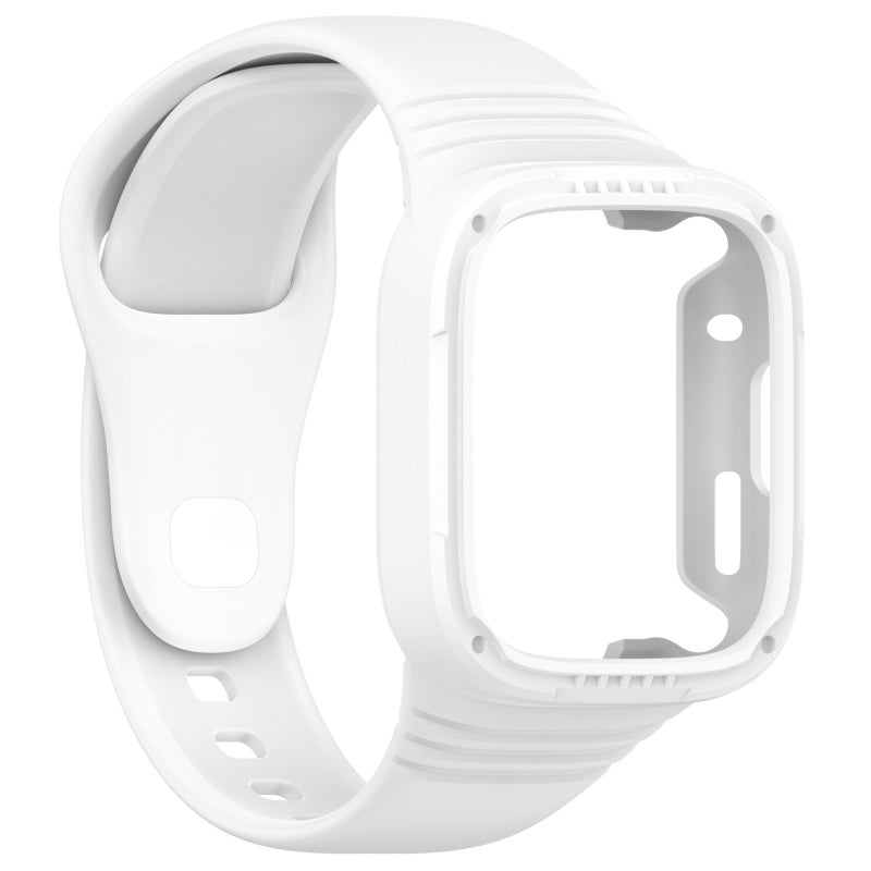 erorex For Redmi Watch 3 Integrated Fully Enclosed Silicone Watch Band(White) - Image 2