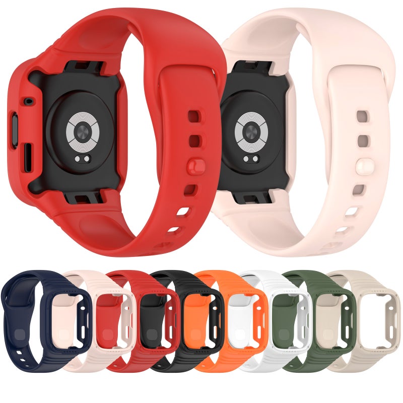 erorex For Redmi Watch 3 Integrated Fully Enclosed Silicone Watch Band(White) - Image 4