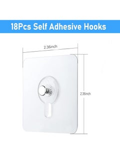 Generic 18pcs Self Adhesive Picture Hangers Hooks,Waterproof Adhesive Wall Hooks,Wall Picture Hanger,Heavy Duty,Wall Hangers,Without Nails for Hanging,for Home Kitchen Bathroom Office  - Image 2