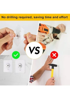 Generic 18pcs Self Adhesive Picture Hangers Hooks,Waterproof Adhesive Wall Hooks,Wall Picture Hanger,Heavy Duty,Wall Hangers,Without Nails for Hanging,for Home Kitchen Bathroom Office  - Image 4