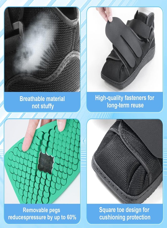 Estinko Closed Post Op Shoe, Post Op Shoes, Fracture Medical Walking Shoes for Male and Female-Post Surgery or Operation Foot Support, Broken Foot or Toe, with PegAssist Insole (S, 1 PC) - Image 5