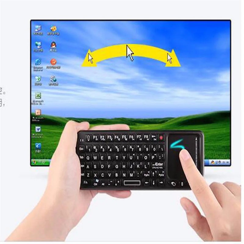 لوحة مفاتيح لاسلكية صغيرة Rii V3 2.4 جيجاهرتز مع لوحة لمس للألعاب والمكتب والحاسوب والمنزل - Image 4