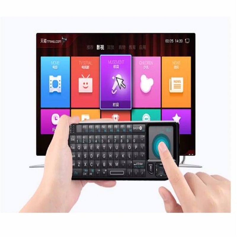 لوحة مفاتيح لاسلكية صغيرة Rii V3 2.4 جيجاهرتز مع لوحة لمس للألعاب والمكتب والحاسوب والمنزل - Image 3