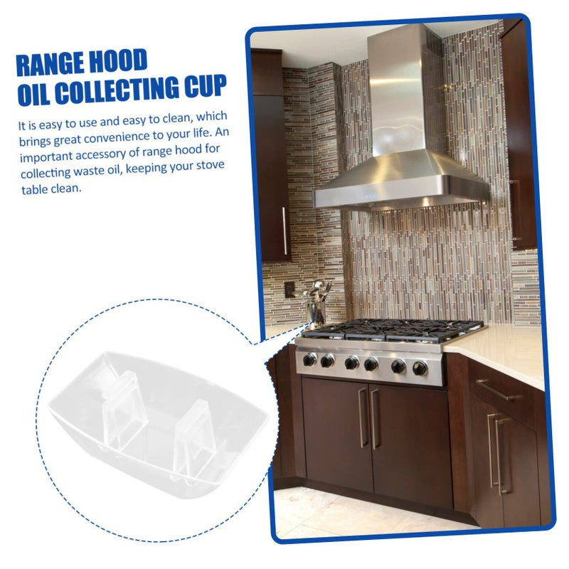 4pcs Plastic Range Hood Oil Collecting Containers Easy Clean Install Kitchen - Image 4