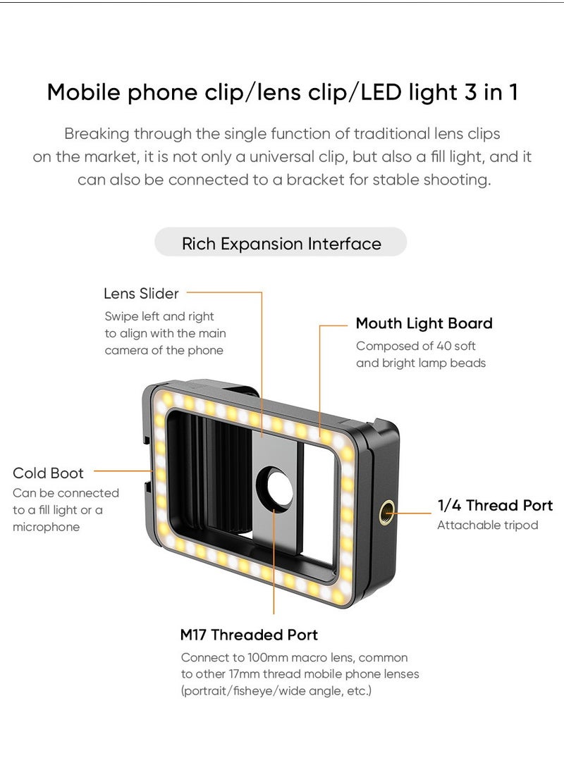 APEXEL New Upgraded 4k HD 100mm macro lens With LED Fill Light Universal Clamp Micro Lenses  - Image 3