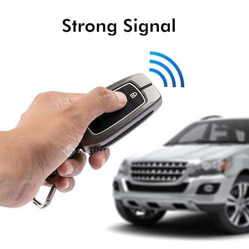 SHOPOFLUX Metal Key Cover Pack 2 Compatible with Toyota Innova Crysta | Hilux 2022 | Invicto Key Cover 2 Button Smart Key Only - Image 3