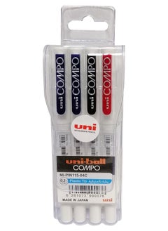 Uniball 4-Piece Uni Compo 0.3mm Tip Pen Multicolour  - Image 1