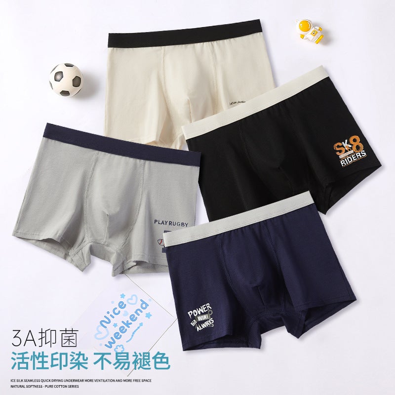 Youth Cotton Briefs Breathable Boys Underwear J014 one-hit batch full color 