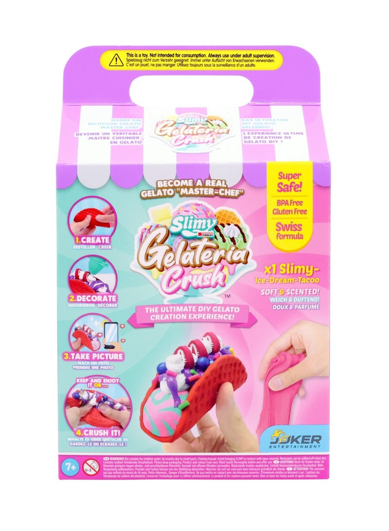 Slimy Gelateria Tacos DIY Dessert Slime Taco Set - Assortment of 2, Soft & Scented, Safe BPA-Free,  Gluten-Free, Swiss Formula Gift Set for Kids 6+ Years - Image 1