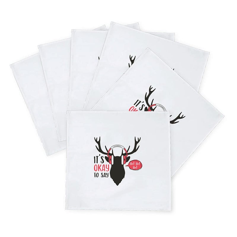 Khakee 6 Pcs Christmas Theme Silk Table Napkins 10x 10 for Xmas Decoration Christmas OrnamentsChristmas Giftxmas21162 - Image 2