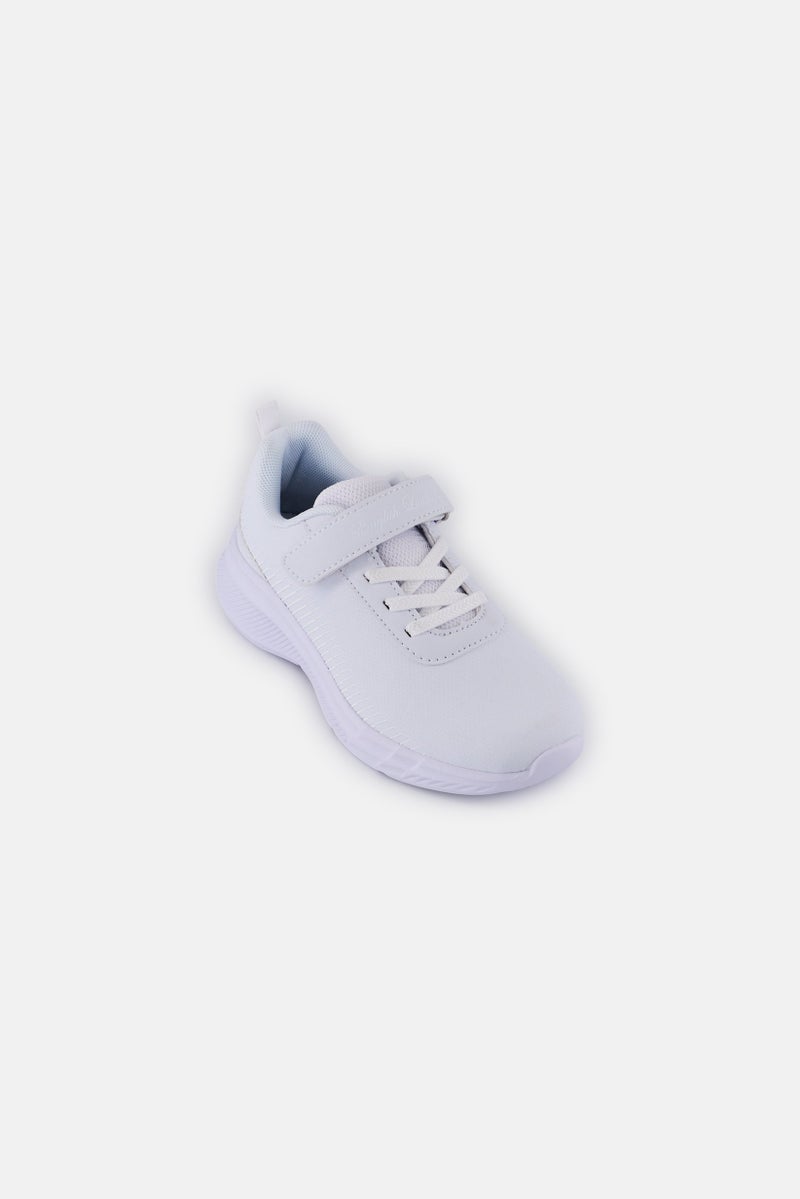 English Laundry Kids Girls Velcro Closure School Shoes, White - Image 1
