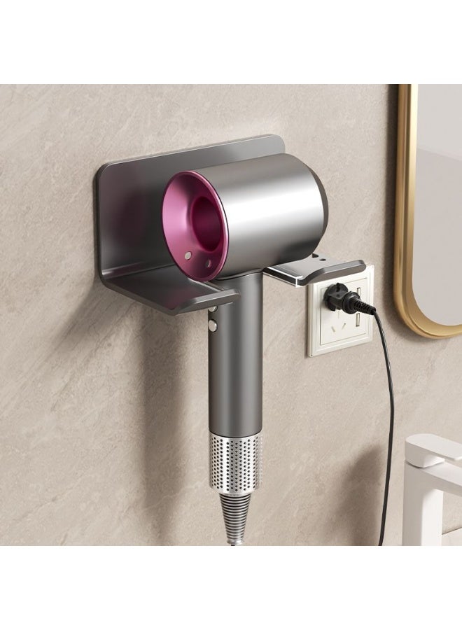 Hair dryer holder, no drilling required, wall-mounted hair dryer bracket for bathroom - Image 5