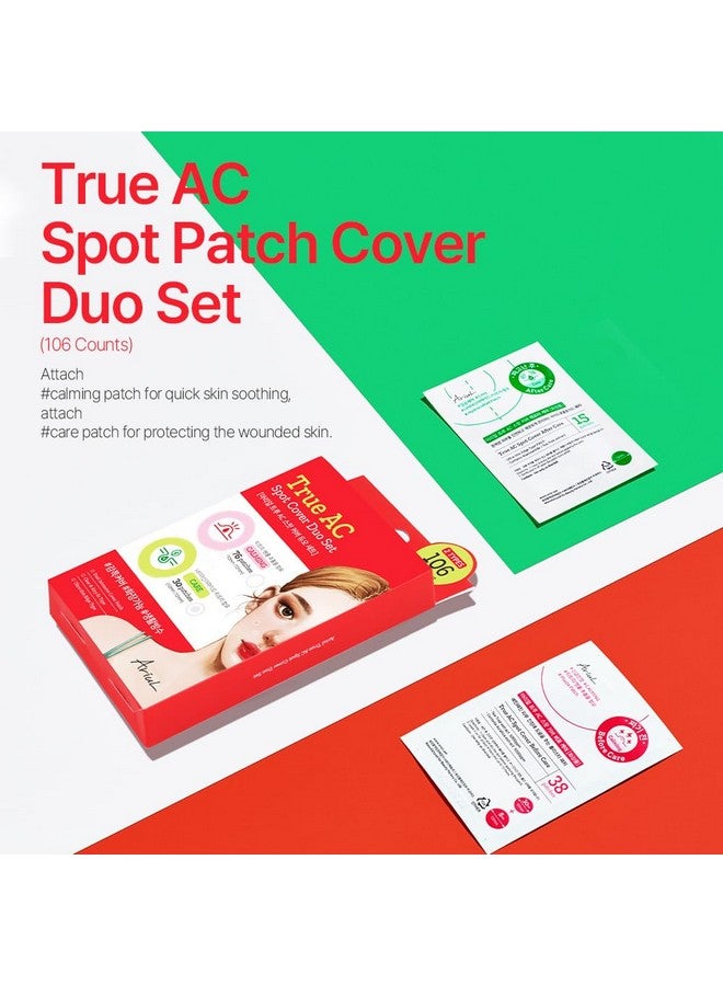 Ariul Ariul True AC Spot Cover Duo Set - Before & After Blemish Care, Hydrocolloid Acne Patch with Salicylic Acid, Niacinamide, Tea Tree Oil & Cica, Ultra-Thin, Korean Skin Care, 106 Patches - Image 2