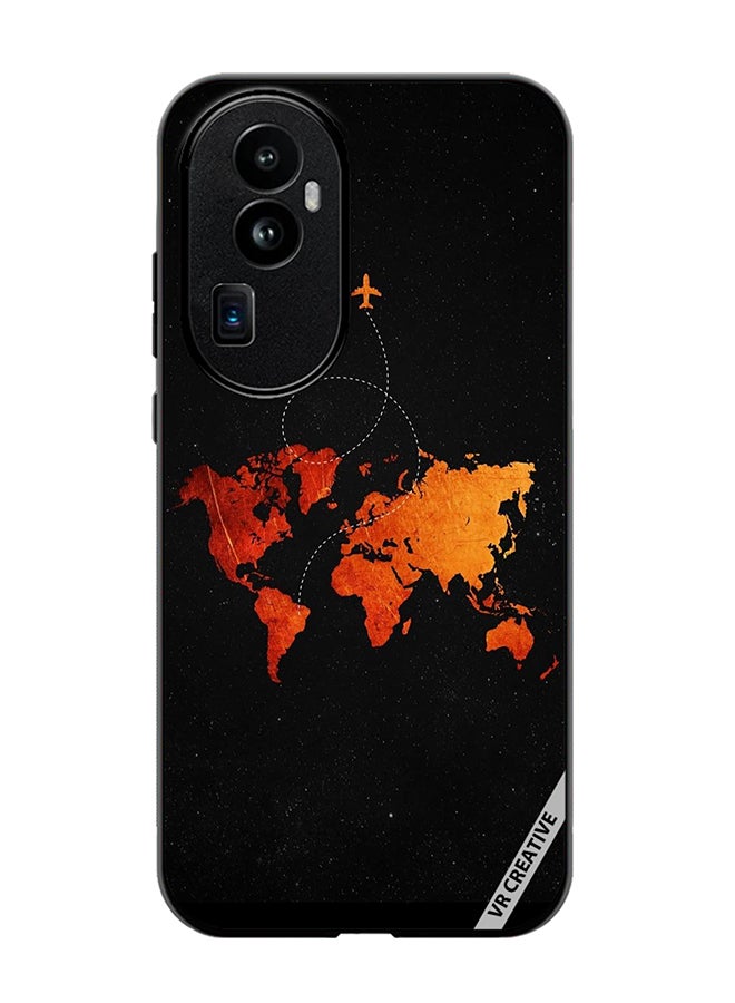 VR CREATIVE Protective Case Cover For Oppo Reno 10 Pro Plus Travel Map Design Multicolour - Image 1
