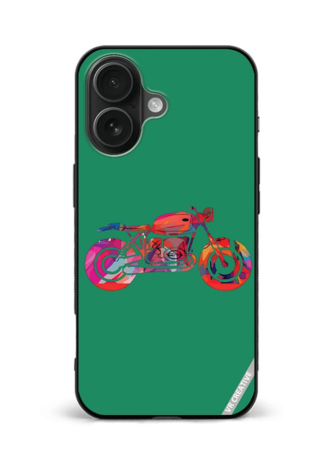VR CREATIVE Protective Case Cover For Apple iPhone 16 Bike Design Multicolour