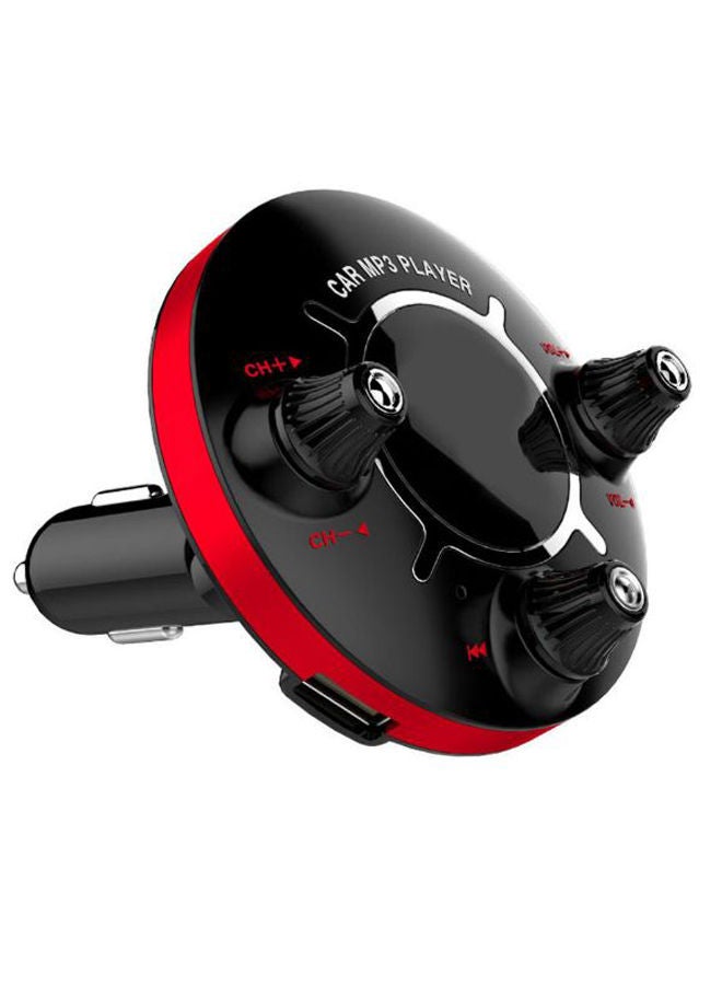 NIBEMINENT Bluetooth Handsfree FM Transmitter Car Charger Red/Black