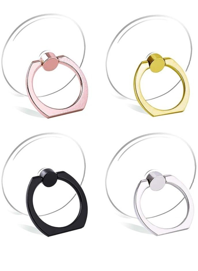 Cell Phone Ring Holder Stand Transparent Finger Grip Loop 360 Degree Rotation Finger Ring Stand (Black Sliver Gold Rose Gold ) - Image 1