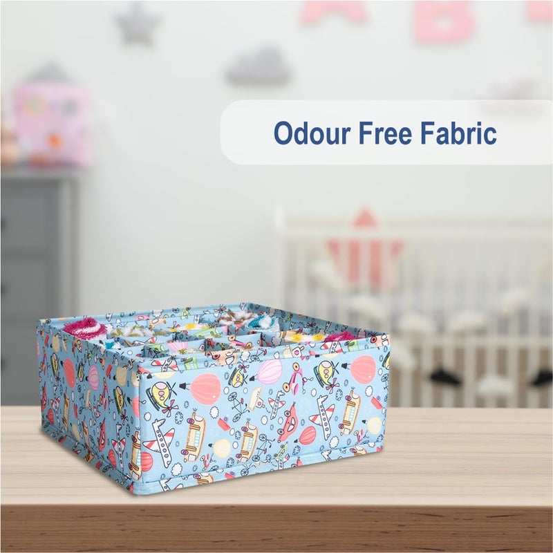 HomeStrap HomeStrap Pack of 2 16 Compartment Garment Storage Organizer Foldable Cube for Kids Kids Socks Clothes Underwear Pants Napkins Napies Holder - Image 4