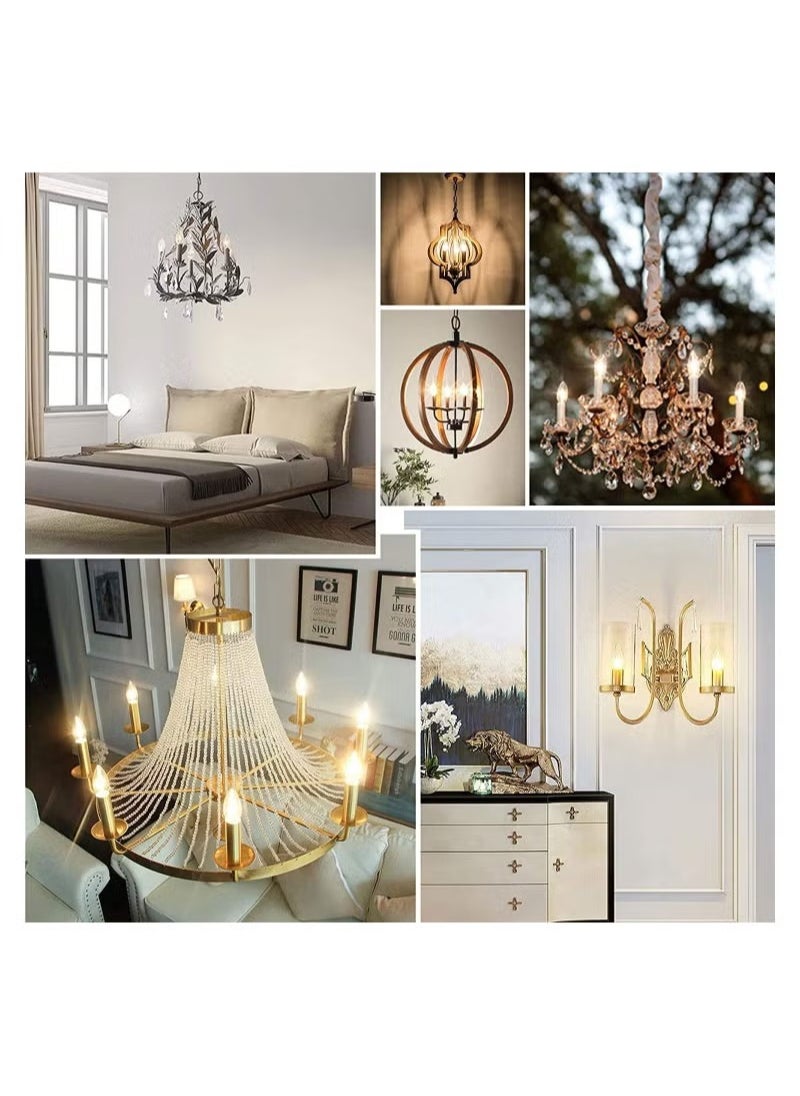 E14 LED Light Bulb, 4 Pack C35 Filament Candle Bulbs, 40W Equivalent, SES 4W, LED Filament Light Bulb, Warm White 2700K, Decorative Light Bulbs Retro Clear Glass