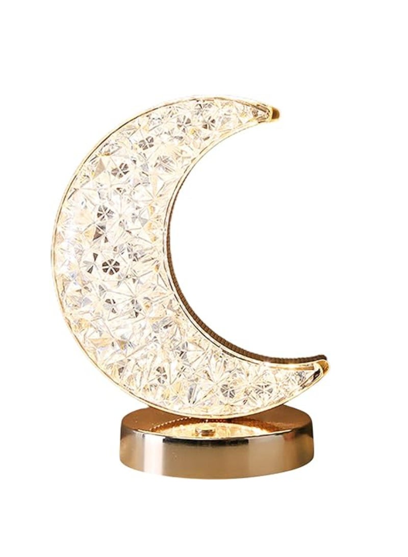DIGI CORE Ramadan Lamp Touch Control 3 Colors Rechargeable Table Lamp With Metal Base Small Decorative Acrylic Night Light Crystal Table Lamp For Ramadan Decoration Light