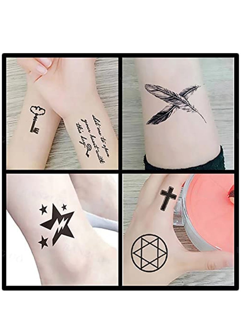 SYOSI 4 Sheets Simple Design Temporary Tattoo Sticker Set，Simple Tattoo Waterproof Fake Tattoo Stickers Unisex Tattoo Stickers Animal - Image 3