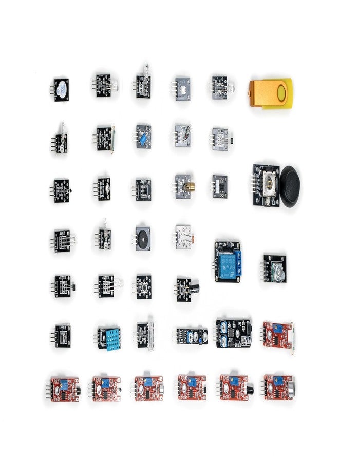 Jaybva 37 in 1 Sensor Module Kit Sensor Kit for Arduino Starters DIY Raspberry Pi Mega2560 UNO R3 NANO Including Tutorial in USB Flash Driver 2017 New Upgraded - Image 2