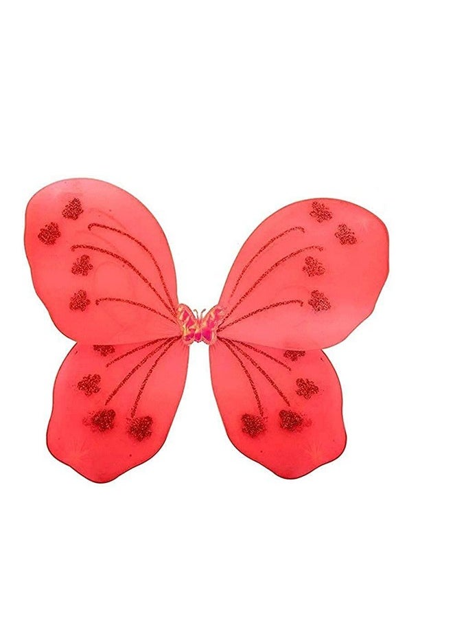 Perfect Pricee - Perfect Pricee Satin Baby Girl'S Fairy Butterfly Wings Costume (White) (Red) - Image 1