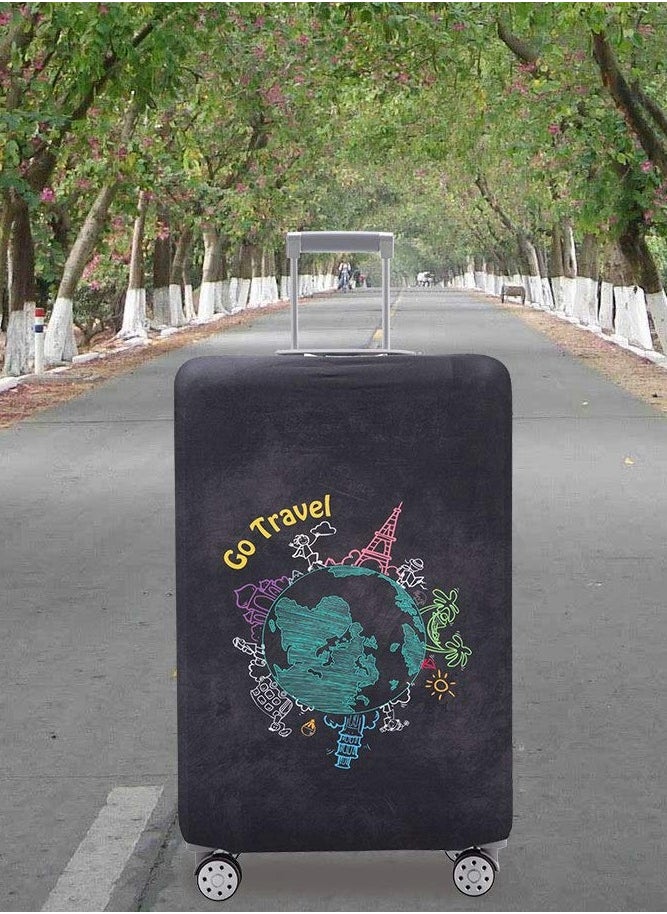 KASTWAVE Luggage Cover, Water-Washable Suitcase Cover, Suitcase Protector Anti-scratch Suitcase for 25-28 Inch Trolley Case for Business Trip School Daily Usin  - Image 4